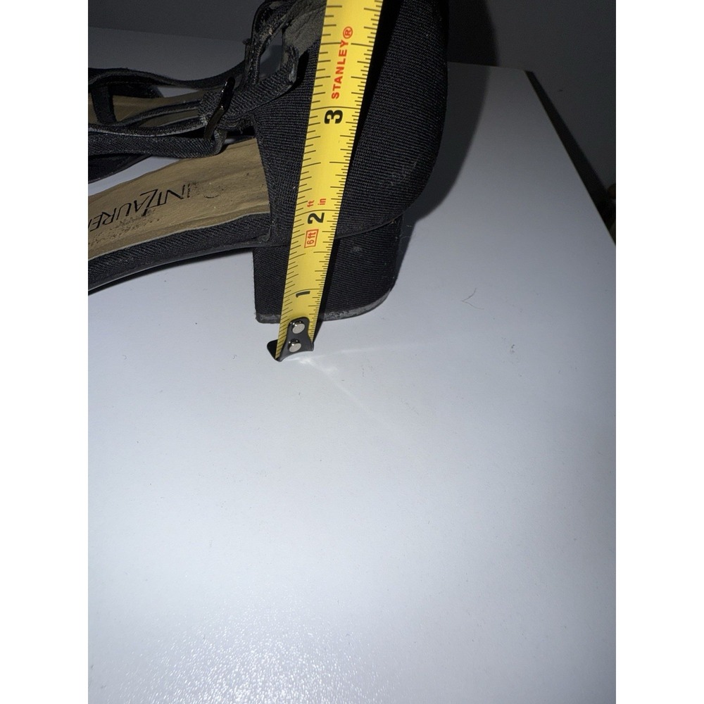 Vintage YSL Satin T-Strap Heels 6‎ Black Made in Italy 90's SEE PHOTOS - Picture 9 of 9